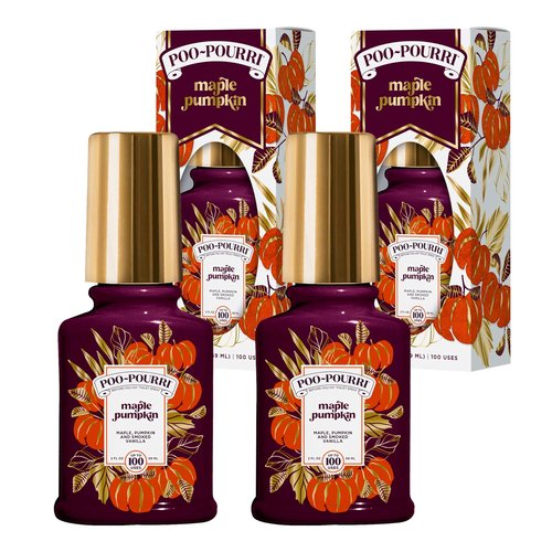 Poo-Pourri Before-You-Go Toilet Spray, Maple Pumpkin, 2 Fl Oz – Maple, Pumpkin and Smoked Vanilla 2 Pack