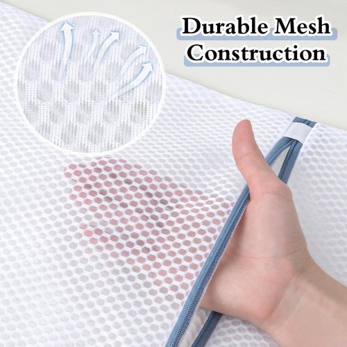 Heavy-Duty Honeycomb Mesh Laundry Bags 5-Pack (16x20 Inch) | Delicates Protector for Lingerie & Baby Clothes