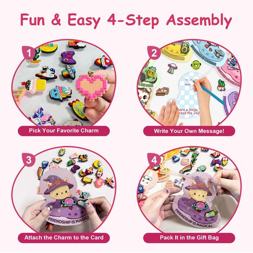 Classroom Exchange Valentine Cards 30 Pcs with 60 Cute Shoe Charms, Class Valentines Day Cards for Kids, Students Valentine Party Favors for Boys and Girls, Funny Valentines Bulk for School Classmates