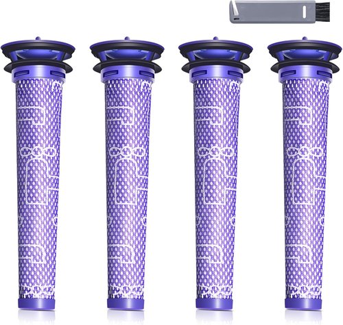 Dyson 4-Pack Replacement Pre-Filters | Enhance Vacuum Performance for V8, V7, V6, SV04, DC58