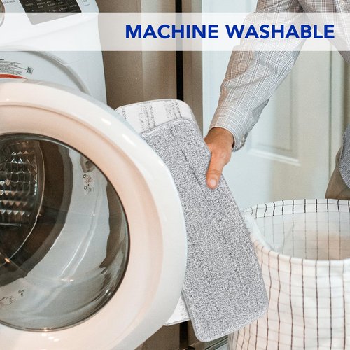 Microfiber Cleaning Pads: 10 Pack 13" X 4.9" Washable for Floor Cleaning Compatible with Tethys & Most 13 Inch Flat Mops - Replacement for Mop Bucket Set