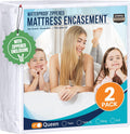Utopia Bedding Queen Size Mattress Protector - 100% Waterproof & Bed Bug Proof Encasement (Pack of 2)