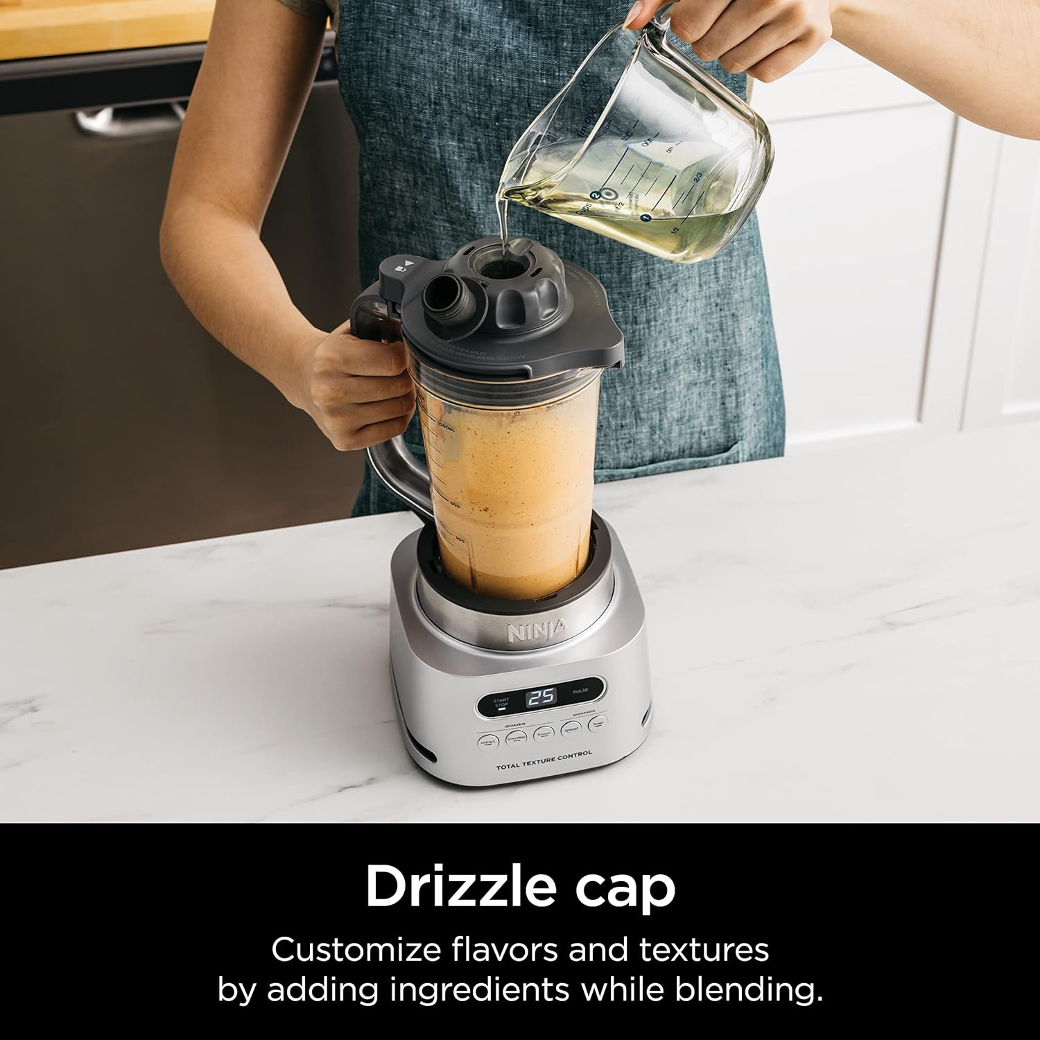 Ninja SS151 TWISTi Blender DUO - High-Speed 1600W Smoothie Maker with 34oz Pitcher & 2 To-Go Cups - Gray
