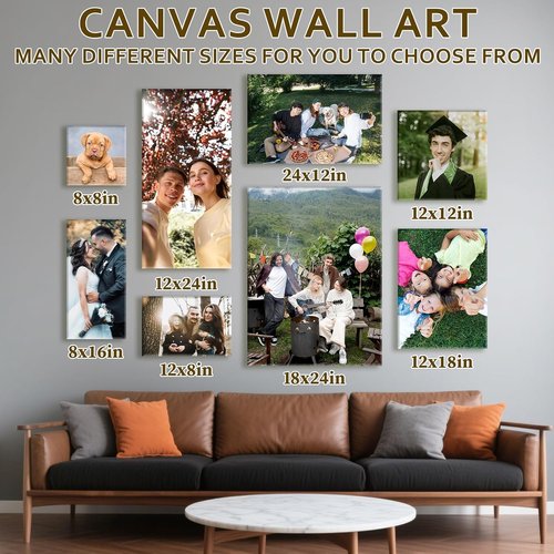 Custom Canvas Prints by [Brand Name] - Personalized Photo Wall Art | Perfect for Weddings, Family, and Home Decor - 16x16