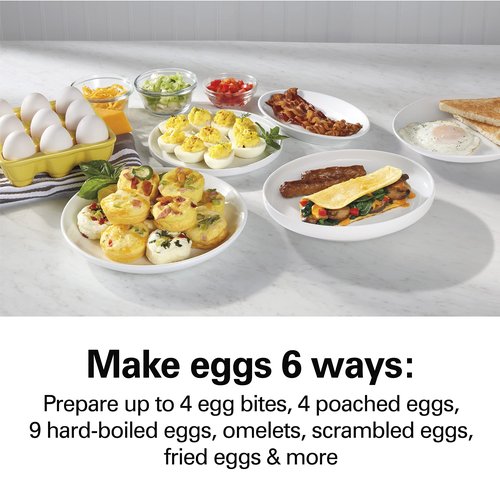 Hamilton Beach Egg Cookers Bundle - Egg Bite Maker, Hard Boiler & Poacher (25510 + 25508)