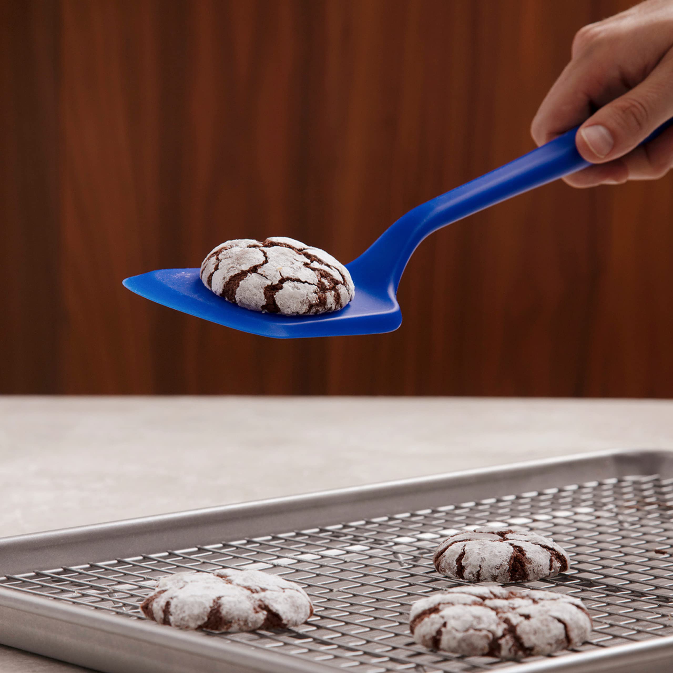 GIR: Get It Right Kitchen Silicone Spatula Turner - Non-Toxic Cooking Utensils for Nonstick Cookware, Cooking and Baking, Mini Flip- 11IN - Slate