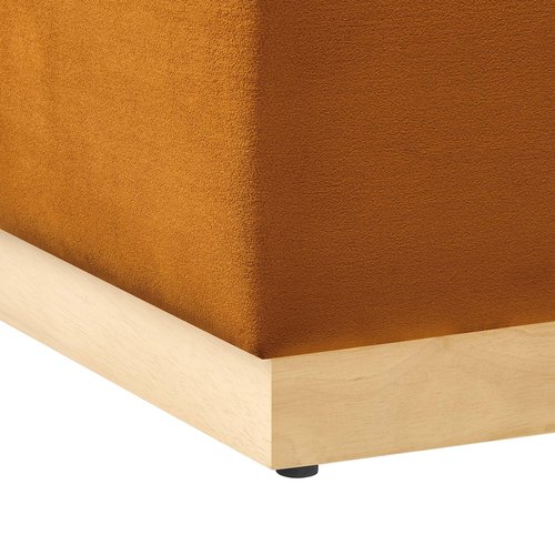 Modway 17" Square Performance Velvet Upholstered Upholstered Ottoman
