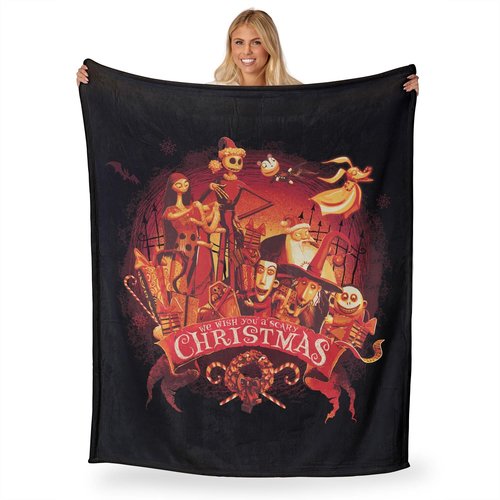 Northwest Nightmare Before Christmas Silk Touch Throw Blanket, 50" x 60", Forever Haunted