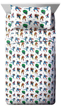 Jay Franco Kids Sheet Set with Fitted, Flat Sheets & Pillow Cover - Ultra-Soft Bedding with Pillowcase for Room Decor, White - Avengers, 3 Piece Twin