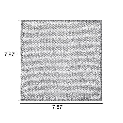 PRINKROOMY Double-Layer Steel Wire Cleaning Cloth - Non-Scratch Wire Dishcloth Rag Heavy Duty Scrub Pads Multi-Purpose Silver Mesh Scouring Pads for Dishes, Pots, Pans (10 pcs)