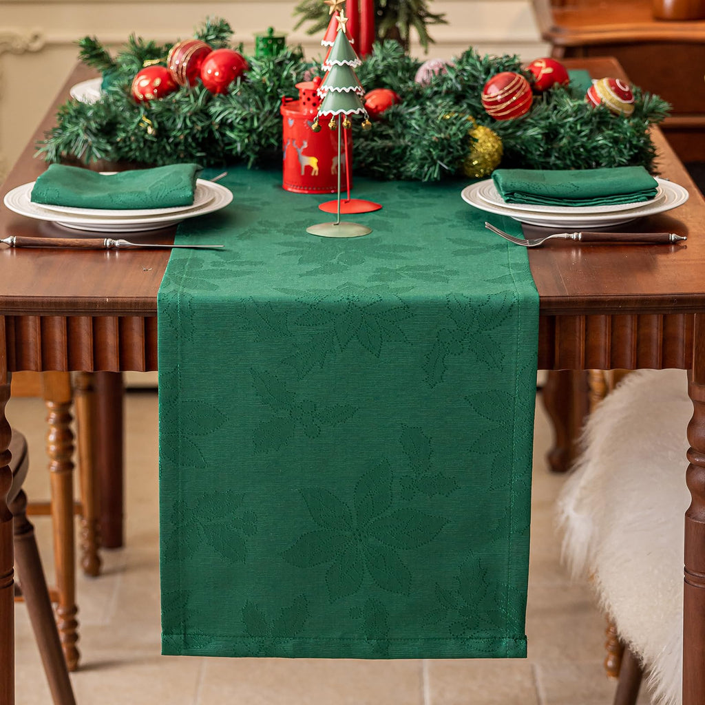 Joyfol Day Jacquard Autumn Table Runner,Fall Countryside Leaves Thanksgiving Table Runners,Waterproof Kitchen Dining Harvest Holiday Tabletop Decoration(14x72 Inch,Rust/Burnt Orange)