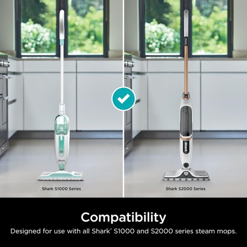 Shark Genuine Steam Mop Replacement Pads 2 Pack – 1 Dirt Grip & 1 Scrub Pad Included, Machine Washable, Designed for Sealed Hard Floors, Compatible with Shark S1000 & S2000 Series ONLY, 1153FCS2000