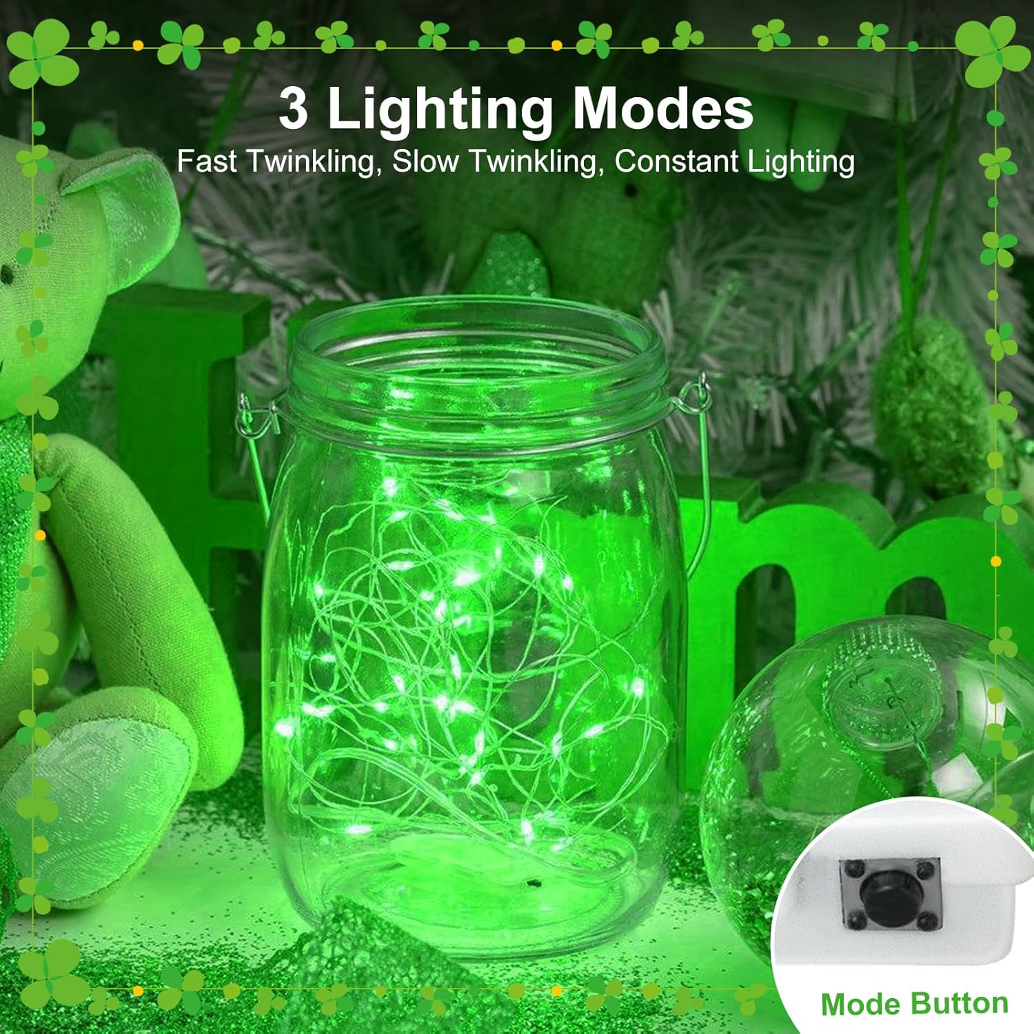 Btfarm 12 Pack Fairy Lights - Battery Operated 20 LED Twinkle String Lights | Waterproof Silver Wire for Weddings & Decor