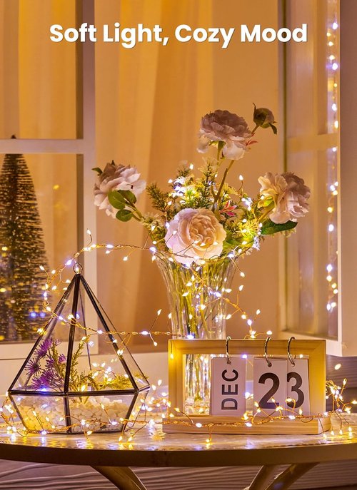 Fairy Lights 40FT - 480 LEDs Battery Operated Indoor String Lights with Timer | Perfect for Home Decor
