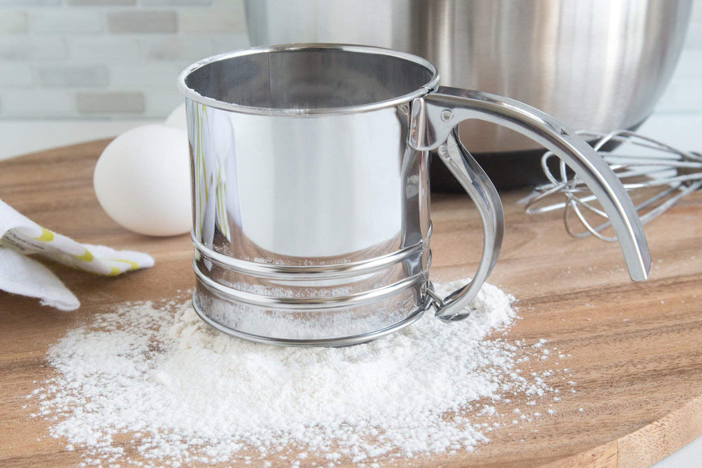 Fox Run Flour Sifter, Stainless Steel, 1-Cup, Metallic