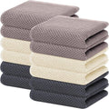 Homaxy 100% Cotton Waffle Weave Kitchen Dish Towels - Ultra Soft & Absorbent, 12-Pack, 13 x 28 Inches
