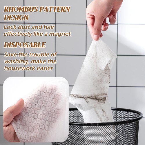 Hoolerry 300 Count Dry Sweeping Cloths Dry Mop Refills Sweeper Dusting Cloths Disposable Duster Refills Floor Mop Pads, 11.81 x 8.66 inch