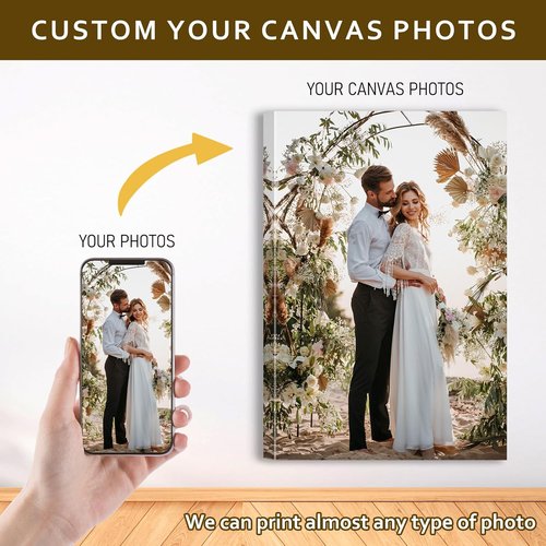 Custom Canvas Prints - Personalized Photo Wall Art for Weddings, Family, and Home Decor | 24x24