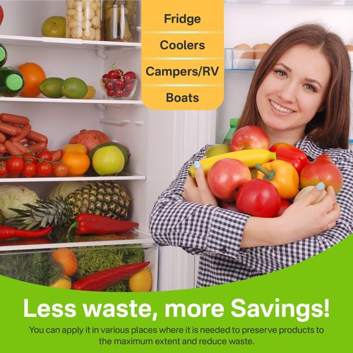 16 Pack Produce Saver Refill Kit, Carbon Filter Refills Ethylene Gas Absorber for Produce Keeper and Crisper Inserts, Fridge Keep Fruits Vegetable Fresh, Fruits & Vegetables Storage