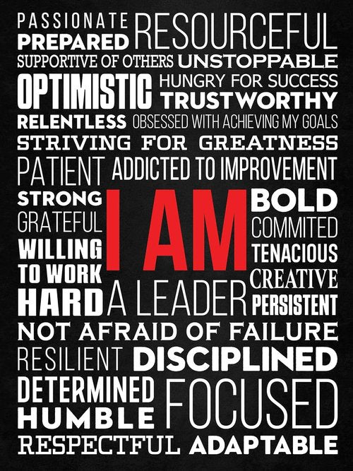 HoneyKICK Motivational Wall Art Poster - Inspirational Office Decor Print, 12" x 16", Unframed for Bedroom & Gym