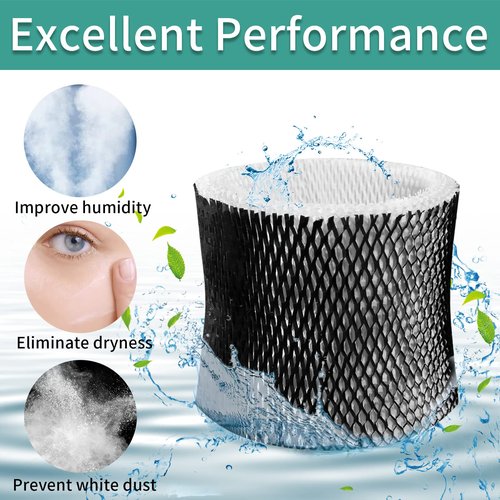 SUNRRA HWF64 Humidifier Filter for Sunbeam Humidifier Filter B, SCM1746, Long-Last & Sturdy, Fits Holmes HM1746, HM-1745 and Bionaire BWF64, 3 Pack