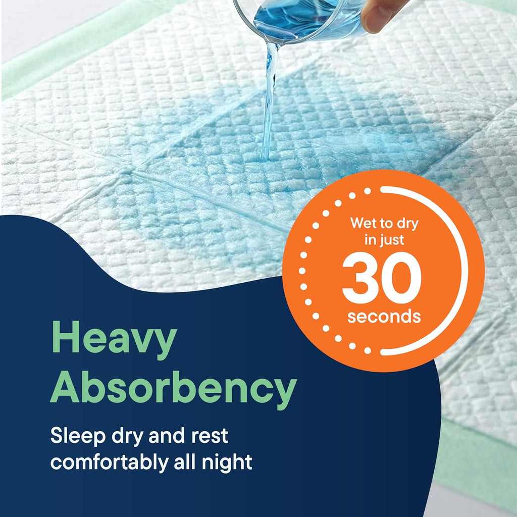 Chucks Disposable Underpads - Absorbent 23x36 Incontinence Pads for Babies, Kids, Adults & Pets | 50-Pack Leak-Proof Protection