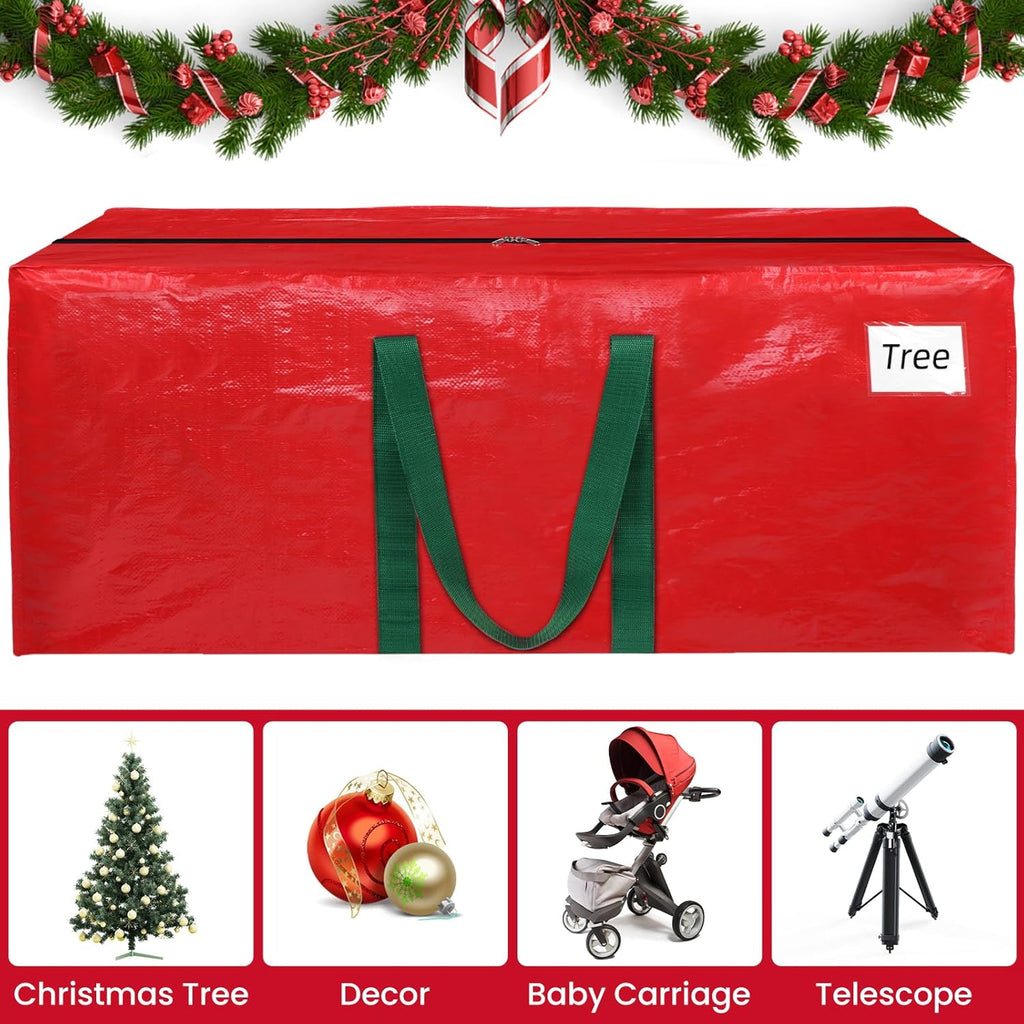 RoomHacks Christmas Tree Storage Bag - Durable Waterproof 9 Ft Holiday Tree Tote with Handles & Tag Pocket