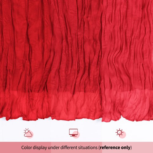 RealBox 28 Pack Red Cheesecloth Table Runner 17x108 Inch Semi Sheer Boho Gauze Cheese Cloth Fabric Table Runners, for Wedding Party Baby Shower Birthday Home Decor Garden Farmhouse