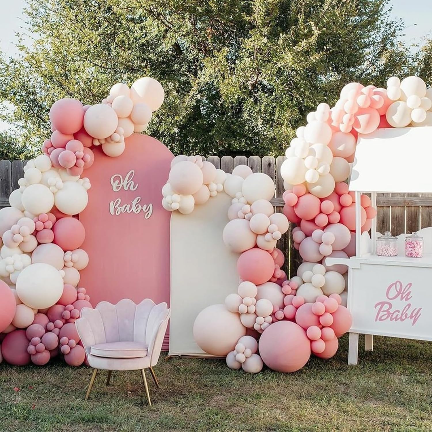 Skiennix Dusty Pink Balloons - 120-Piece Set in 5-18 Inch Sizes | Perfect for Weddings, Gender Reveals & Parties