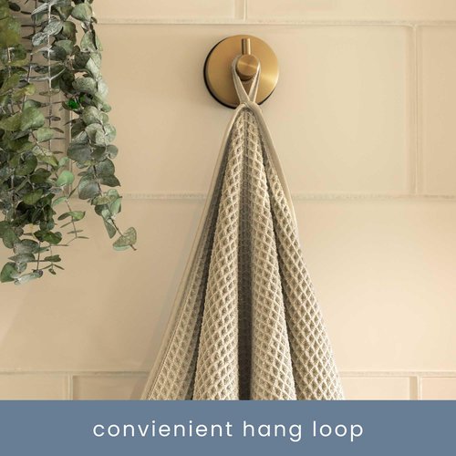 S&T INC. Bath Towels, Premium Waffle Towels for Bathroom, Extra Large, Absorbent Microfiber for Home, Yoga, and Gym, Waffle Weave, 30 Inches x 60 Inches, 420gsm, 4 Pack, Beige