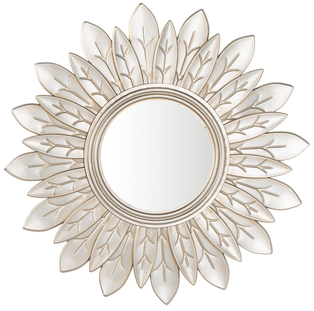 Safavieh Home Alba Champagne Flower Sunburst 30-inch Decorative Accent Mirror