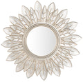Safavieh Home Alba Champagne Flower Sunburst 30-inch Decorative Accent Mirror