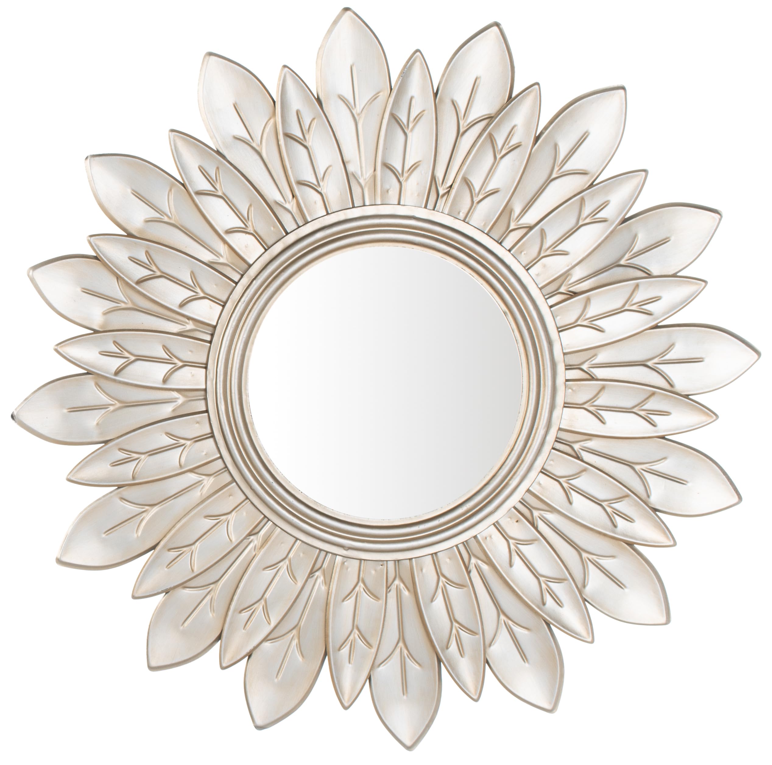 Safavieh Home Alba Champagne Flower Sunburst 30-inch Decorative Accent Mirror