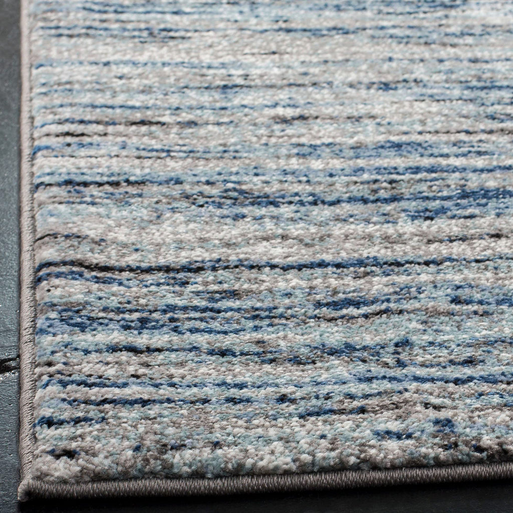 SAFAVIEH Galaxy Collection Runner Rug - 2'3" x 8', Blue & Grey, Modern Design, Non-Shedding & Easy Care, Ideal for High Traffic Areas in Living Room, Bedroom (GAL113M)