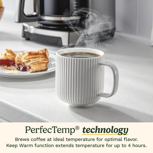 Cuisinart Coffee Maker, 14-Cup PerfecTemp Programmable Coffee Machine Glass Carafe with 1-4 Cup Setting, Brew Strength Control, Brew Pause, and Over Ice Function, Stainless Steel, DCC-3500SS