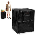 WORKPRO Large Rolling Grocery Bag, 36-Gallon Tote with 5 Wheels, 110 lbs Capacity, Dual Carry, Wide Zipper & Extra Storage for Shopping, Laundry & Moving