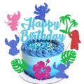 10pcs Glitter Cartoon Birthday Decorations Cake Toppers, Cute Cartoon Birthday Party Cake Decorations For Boys Girls Birthday Party Baby Shower Party