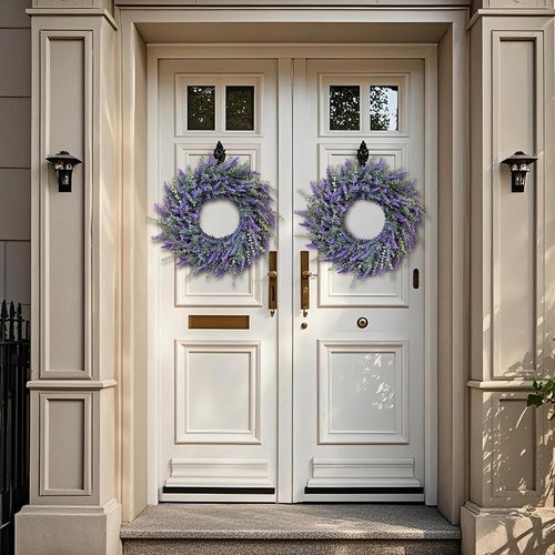 Eucalyptus & Lavender Wreath by [Brand Name] - 26'' Large Artificial Floral Decor for All Seasons | Purple