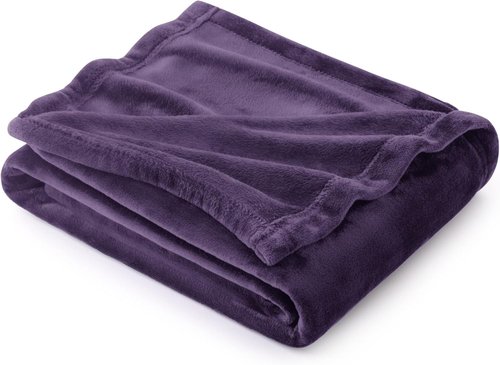 Bedsure GentleSoft Fleece Blanket - Lightweight Plush Twin Size Purple Blanket for Cozy Comfort 60x80 Inches