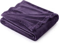 Bedsure GentleSoft Fleece Blanket - Lightweight Plush Twin Size Purple Blanket for Cozy Comfort 60x80 Inches