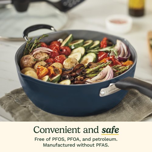 Cuisinart Preferred Pan 4-Pc Set - Sienna Sky (4.5 Qt. Multi-Purpose Pan w/Cover, Steamer, Slotted Turner)