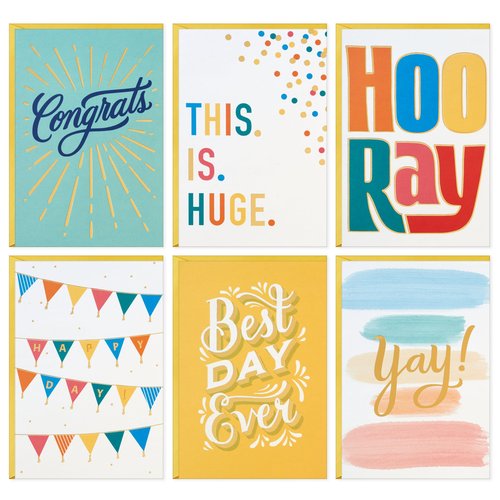 Hallmark Assorted Congratulations Cards (24 Cards with Envelopes) for Graduations, Promotions, Engagements, New Jobs, Baby Announcements