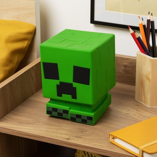 Paladone Minecraft Creeper SquishyGlo Silicone Light, Officially Licensed Cordless & Rechargeable Gaming Lamp for Kids and Teens, Bedroom Décor, Collectible Merchandise, Green