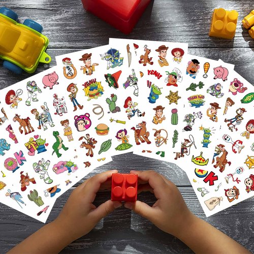 Toy Inspired Stickers, Scrapbooking, 32 Different Sheets, Teacher Reward Stickers Prizes, Toy Inspired Themed Birthday Party Favors Supplies,Recommended Age 18 (Style A)