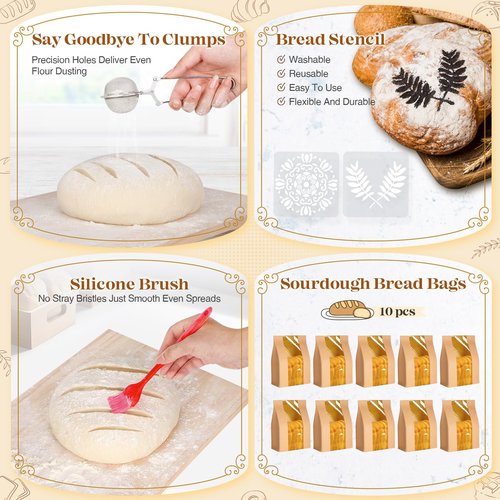 Sourdough Starter Kit, Sourdough Bread Baking Supplies, Sourdough Kit Home and Kitchen, Sourdough Starter Jar, Sourdough Jar, Bread Proofing Basket, Sourdough Bread Basket, Sour Dough Kit Tools