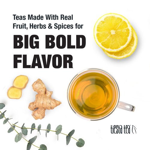 Tiesta Tea - Meyer Lemon Zest, Loose Leaf, Zesty Lemon Herbal Tea, Premium Non-Caffeinated Blend, Makes Hot or Iced & Up to 50 Cups, 4oz Refillable Tin