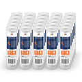 Aquaboon Whole House 5 Micron 10 x 2.5 String Wound Sediment Water Filter Cartridge Replacement Compatible with Well Water Filter WHKF-WHSW, 25-Pack