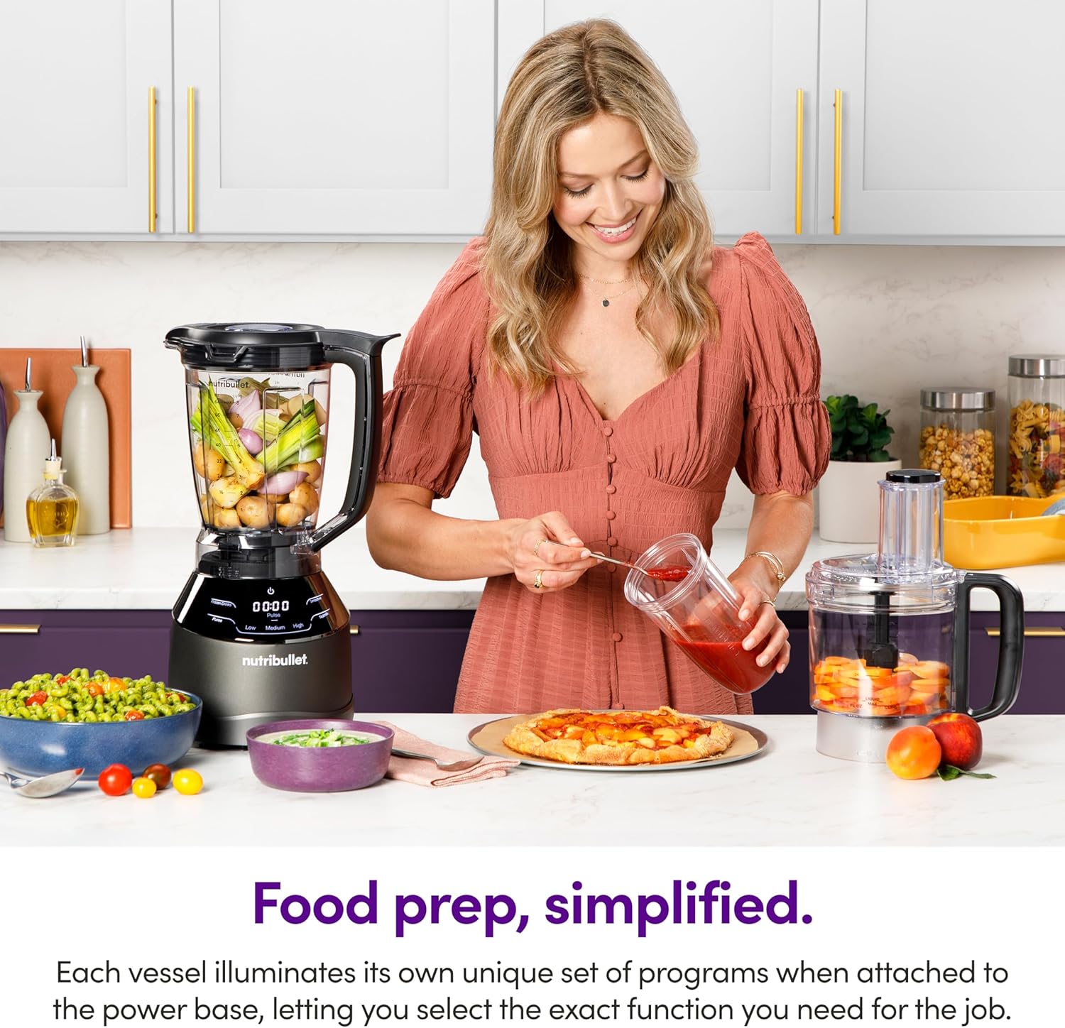 Nutribullet Triple Prep System - Versatile Kitchen Blender with 3 Containers | Black