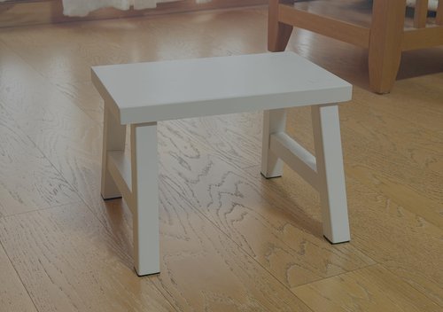 Rose and burlap 7.5'' Wooden Step Stools(2 Pack), Preassembled Kids Step Stool with Anti-Slip Bottom, for Toilet Potty Training, Bathroom Sink, Toddler Shower, Kitchen Counter(White)