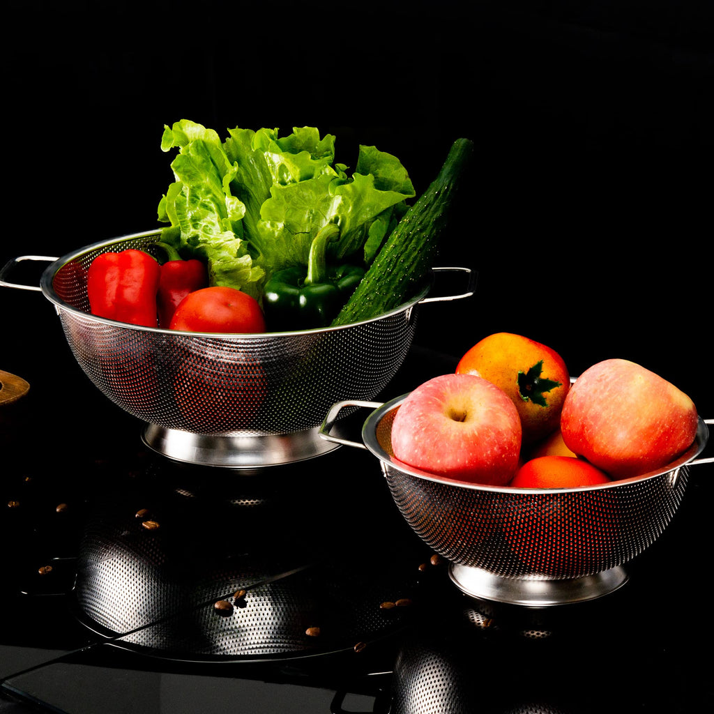 Gulex Colander Stainless Steel 3-Quart, Strainer Kitchen, Dishwasher Safe